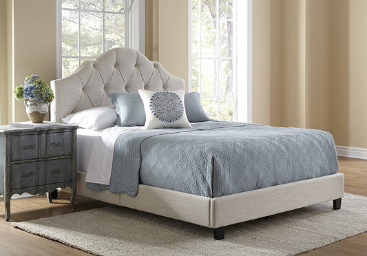 "Experience Luxury and Comfort with Our Mason All-In-1 Queen Upholstery Tuft Saddle Bed"